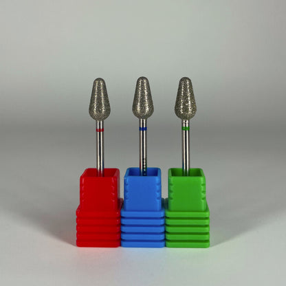 Diamond Bud Medium - Fine, Medium and Coarse Grits - Podiatry Burs