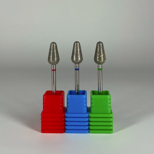 Diamond Bud Medium - Fine, Medium and Coarse Grits - Podiatry Burs