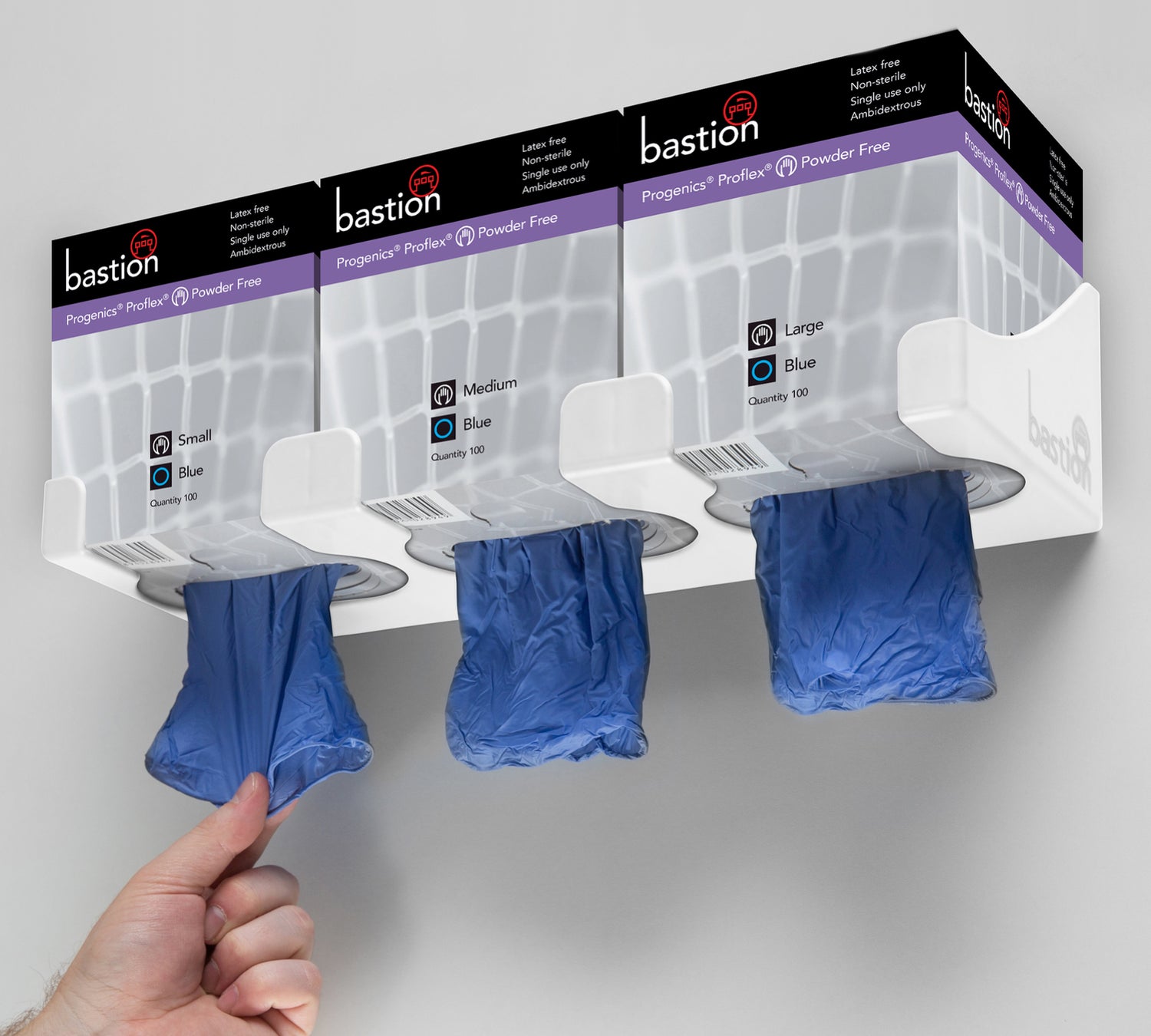 Products Bastion Pacific - Nitrile Ultrasoft Gloves Blue Powderfree Progenics - 1 x Ctn (8 boxes/2000 gloves)