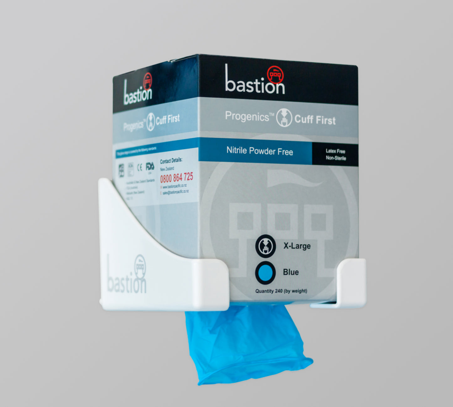 Glove Dispenser - Single Wall Bracket - Bastion Pacific Progenics™